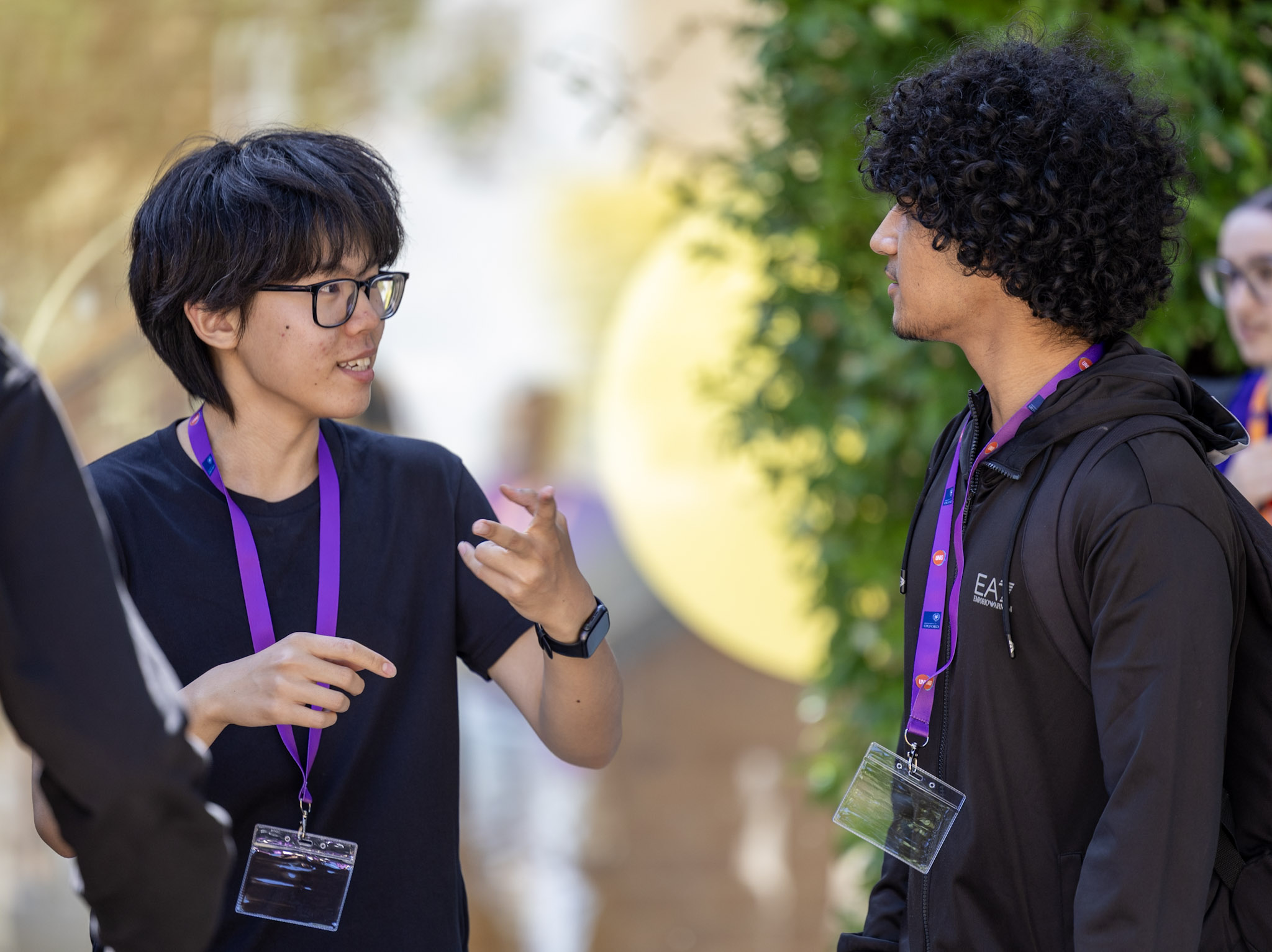 Two students chatting