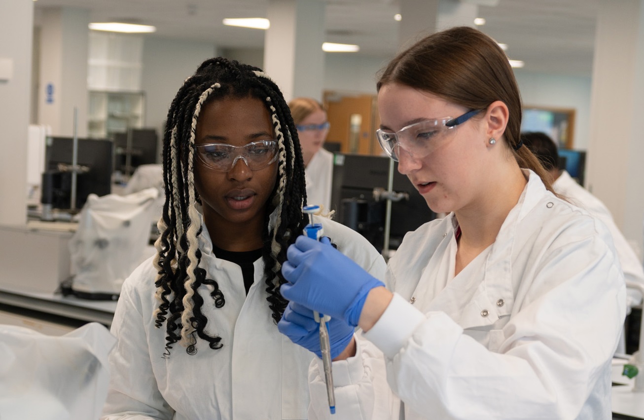 students in a lab