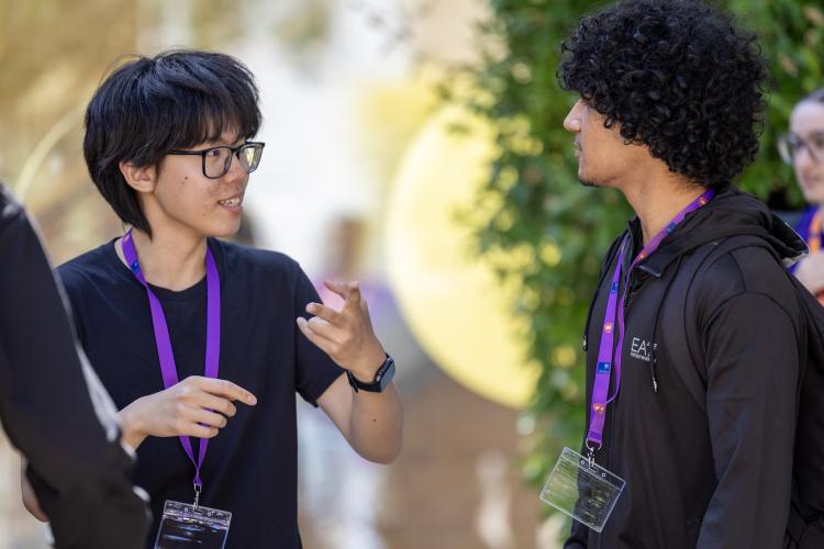 Two students chatting